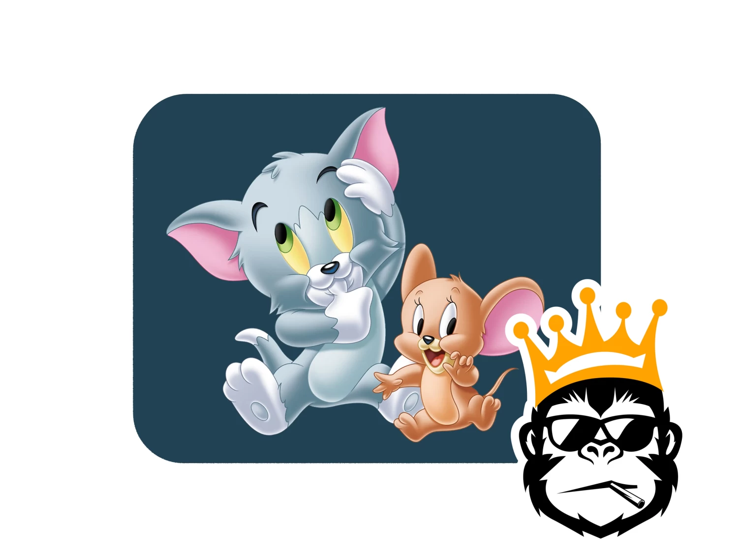 Tom & Jerry Design Anti-Slip Base Gaming Mouse Pad with High Durability